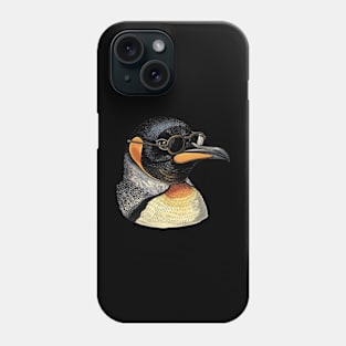 Cool King Penguin: The Glasses-Wearing Monarch Tee Phone Case