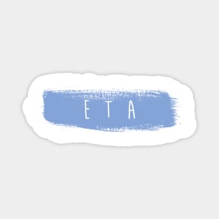 Eta Blue Brush Stroke Magnet