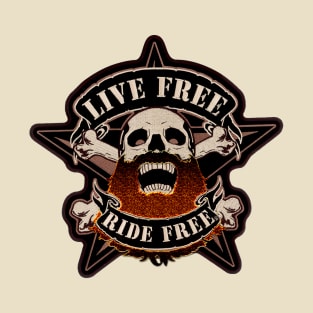 Live Free Ride Free Patch T-Shirt