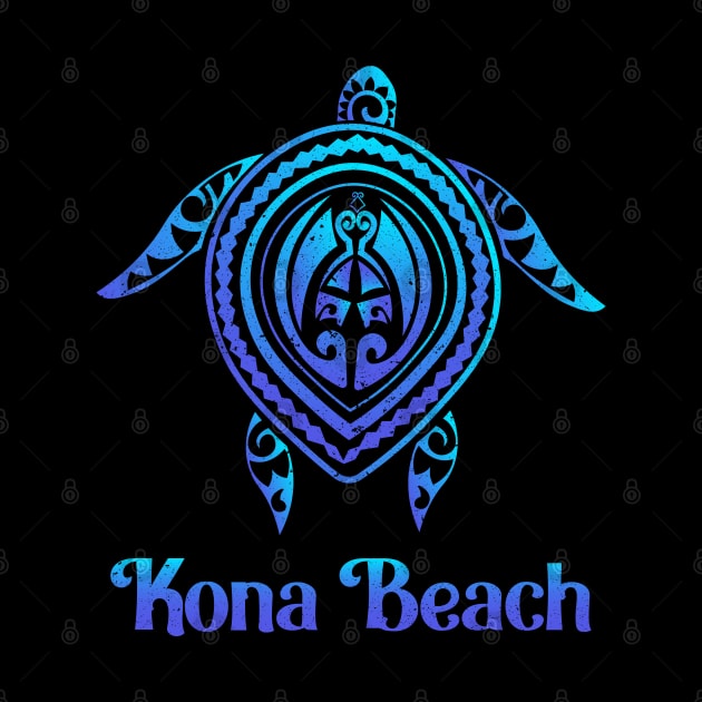 Kona Beach Hawaii Souvenir Sea Turtle Tribal Tattoo Tropical by kalponik