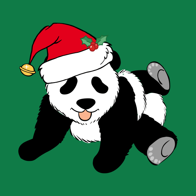 Cute Christmas Panda Bear Santa by epiclovedesigns