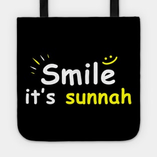 smile its sunnah  - islamic quotes 2 Tote