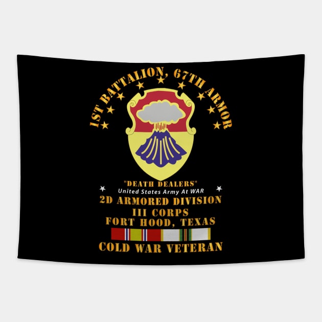 1st Bn - 67th Armor -  2AD III Corps - Ft Hood w COLD SVC Tapestry by twix123844