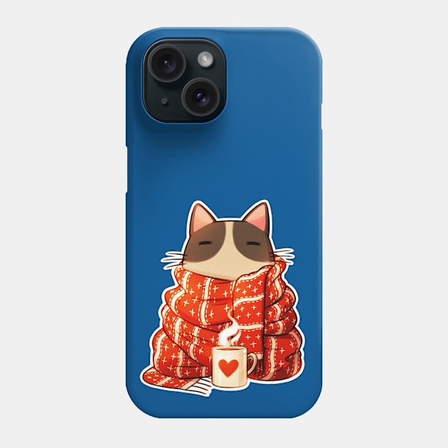 Cosy Cat Phone Case by Extra Ordinary Comics