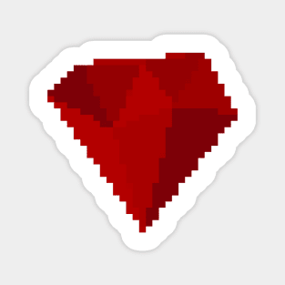 Garnet Gem Pixel Art Magnet