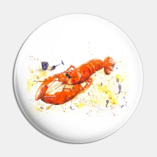Sunbathing Lobster Pin