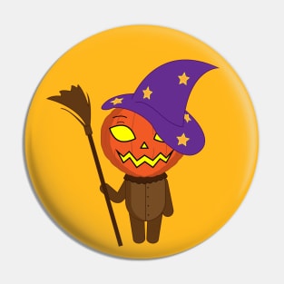 Pumpkin Witch Pin