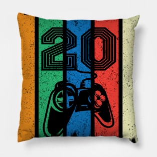 20th Birthday Level 20 Complete Gamer Gift Pillow