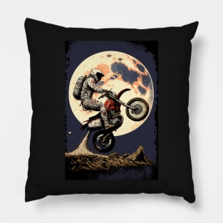 Dirt bike jump on mars Pillow