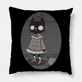 Sicktober Black Cat Pillow