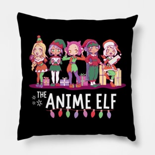 Kawaii Christmas Anime Elf Girls Pillow