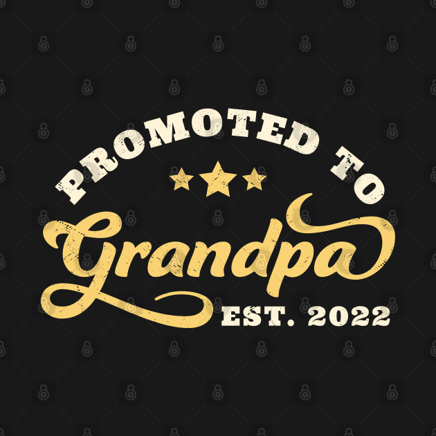 Promoted To Grandpa 2022 New Grandpa by OrangeMonkeyArt