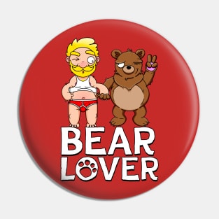 Bear Lover Blond Pin