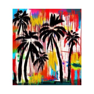 Palm Trees Splash Art Summertee T-Shirt