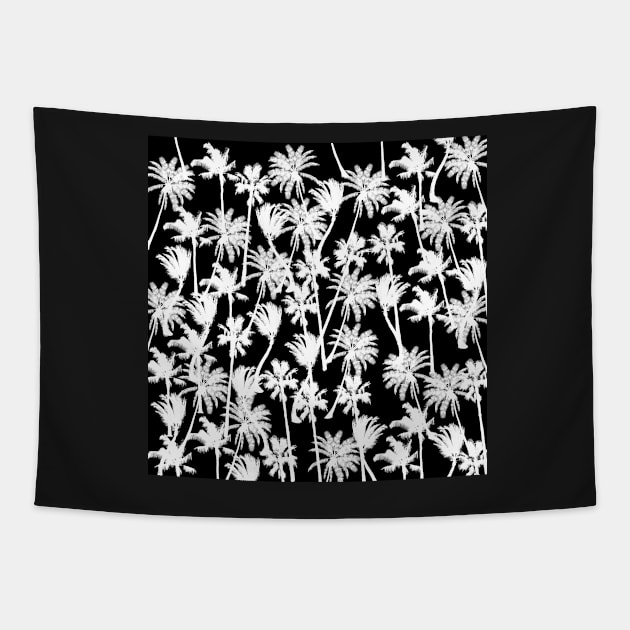 messy palm trees Tapestry by poupoune