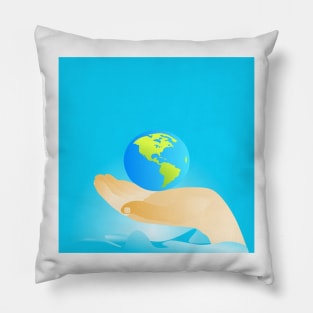 Earth in your hands Pillow