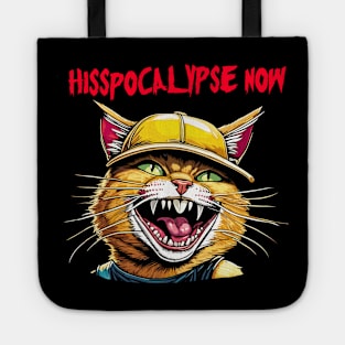 mean hissing cat. hisspocalypse now! Tote