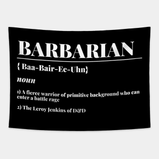 Barbarian Definition Class Tapestry