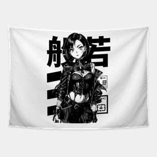Cyberpunk Manga Girl Goth Anime Japanese Fashion #6 Tapestry
