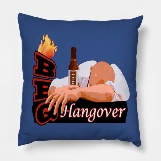 BBQ Hangover Grill Smoke Pillow by Mindseye222