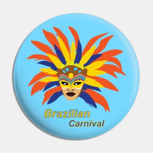 Typical mask of the carnival party Pin