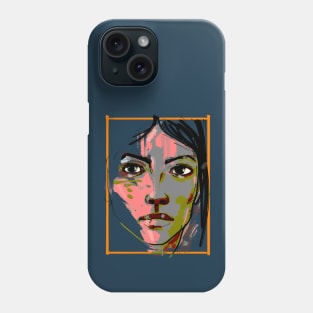 sketct colorful face Phone Case