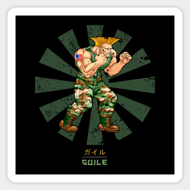 Sticker Street Fighter Guile Pixel 16 Bits