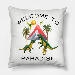 Prehistoric Paradise Pillow