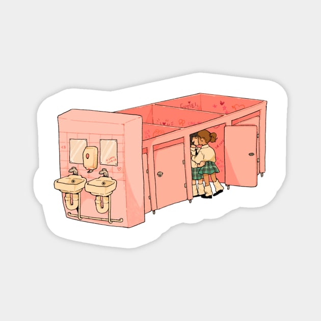 Bathroom wlws Magnet by PeachyDoodle