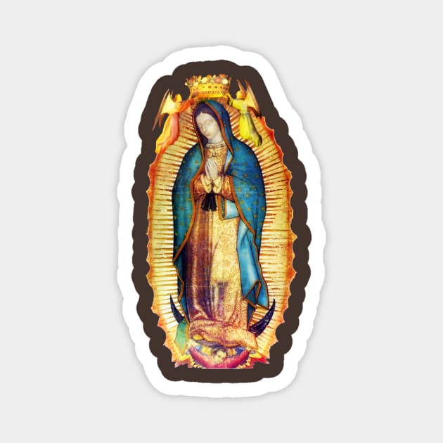 Our Lady of Guadalupe Crowned by Angels Magnet by hispanicworld