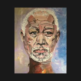 A Portrait of Morgan Freeman, Mug, Wall Art T-Shirt