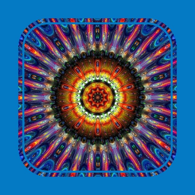 Psychedelic Kaleidoscopic Mandala Design by SpotterArt