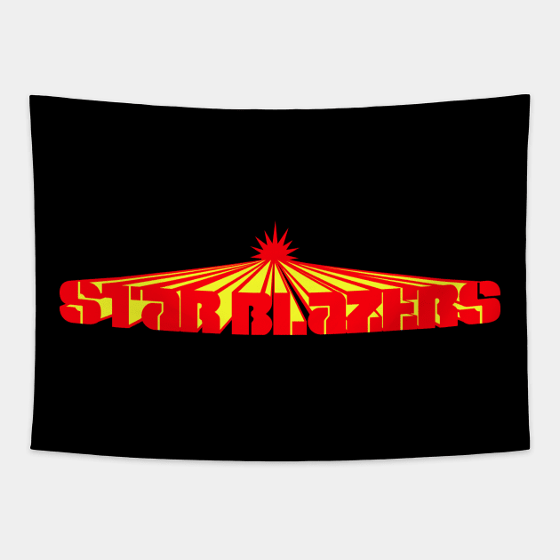 Star Blazers - Red and Yellow Tapestry by MalcolmDesigns