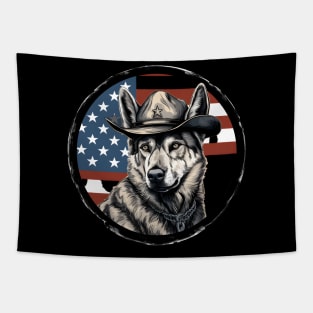 Patriotic Norwegian Elkhound Tapestry