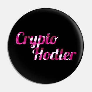 Crypto Hodler Pink Camo Big Logo Pin