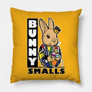 Bunny Smalls Easter Bunny Rabbit Rap Themed Art Pillow