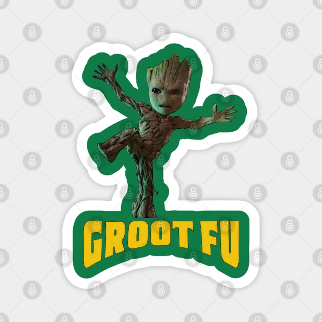 Groot Fu Magnet by DistractedGeek