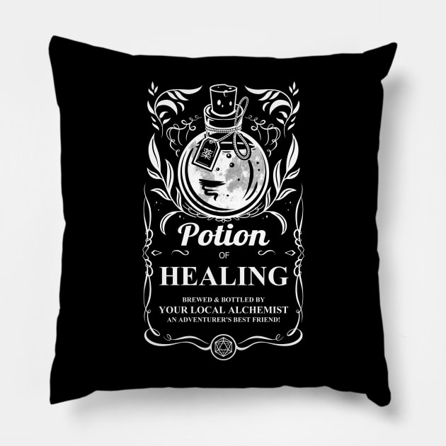 Potion of Healing: White Version Pillow by Milmino