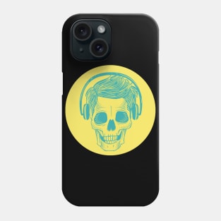 Skull with headphones Phone Case