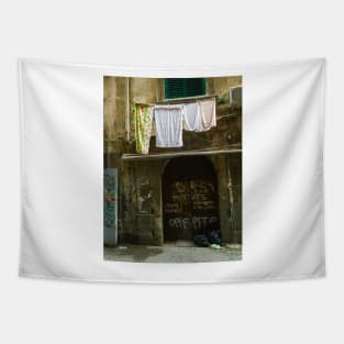 Graffiti Washday in Italy Tapestry