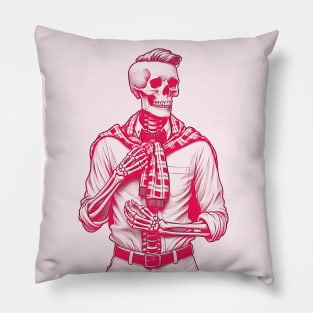 Pink Preppy skeleton Pillow