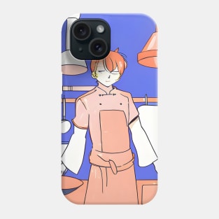 orange cat cooking 04 Phone Case