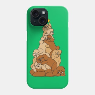 Christmas Tree Poodle Phone Case