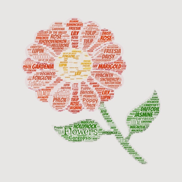 Flower word cloud for gardeners by artsytee