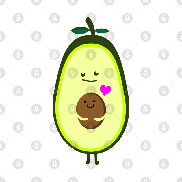 Avocado mom with baby by spontania