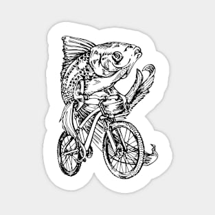 SEEMBO Goldfish Cycling Bicycle Bicycling Biker Biking Bike Magnet