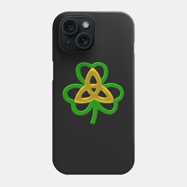 Shamrock And Trinity Knot Phone Case by Atteestude