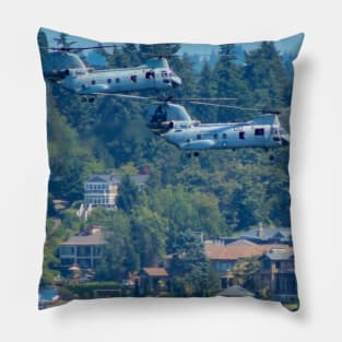 CH-46 Sea Knight Swan Song 2014 Pillow