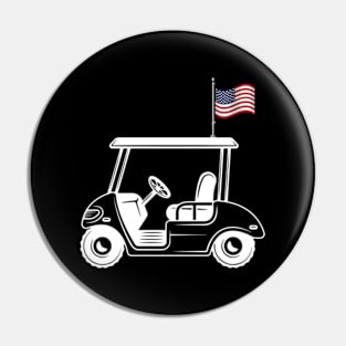 Golf Card Flag American Pin