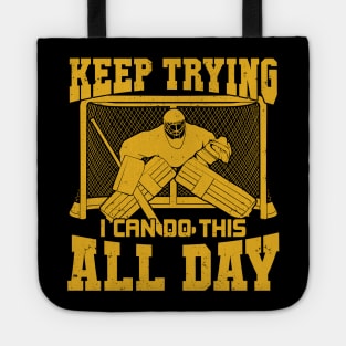 Ice Hockey Goalie Sport Netminder Goaltender Gift Tote